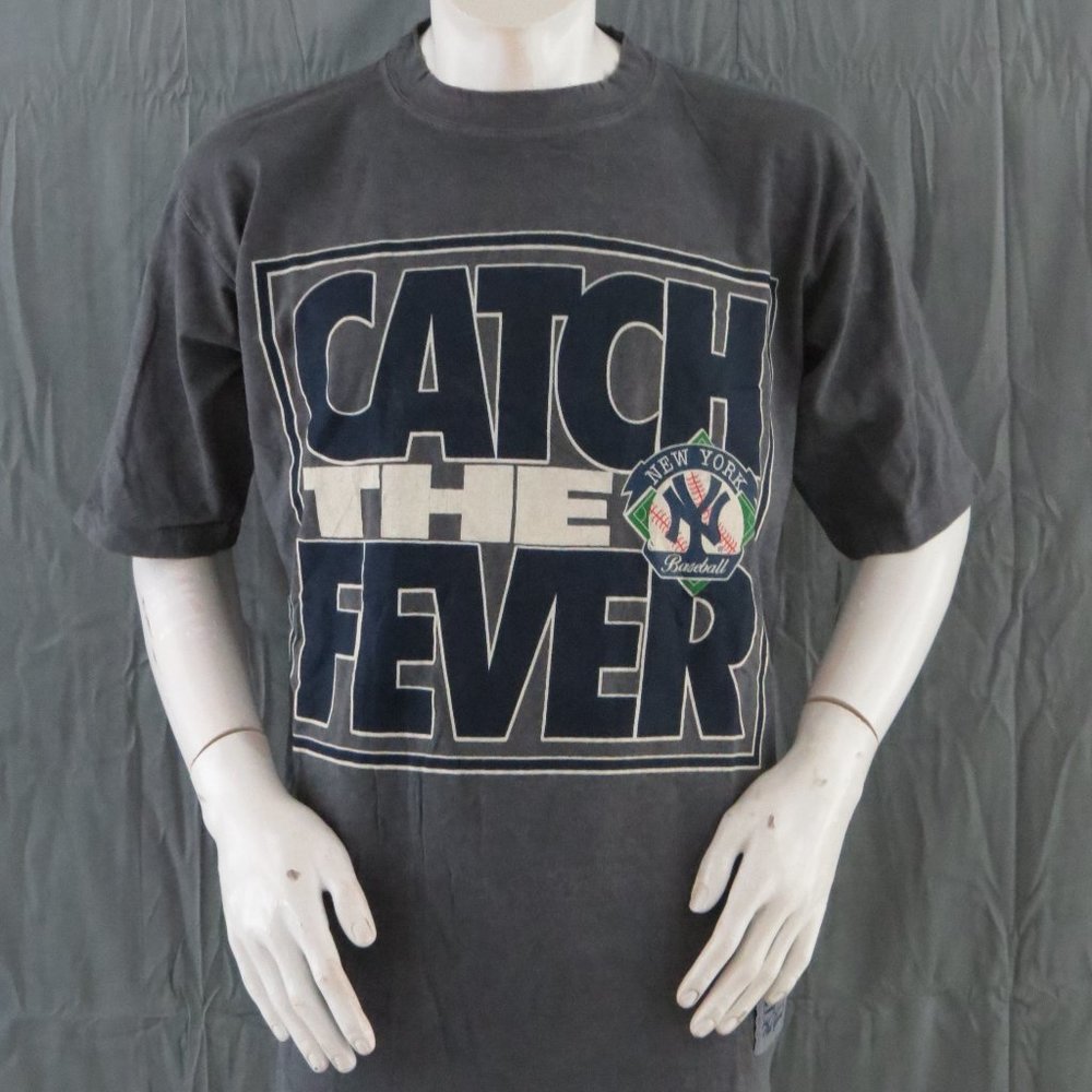 New York Yankees Shirt (VTG) - Stone Wash Big Graphic by the Game - Men's Large
